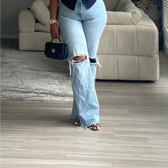 Light Blue Ripped Jeans - Picture 2 of 2